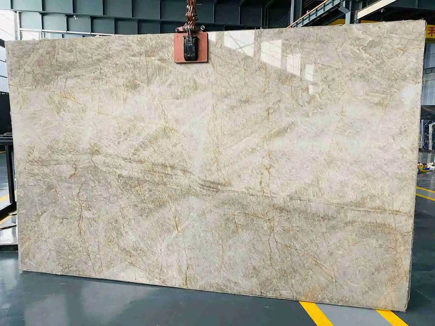 Piedra de lujo de losa de cuarcita Taj Mahal para tocador de baño 1