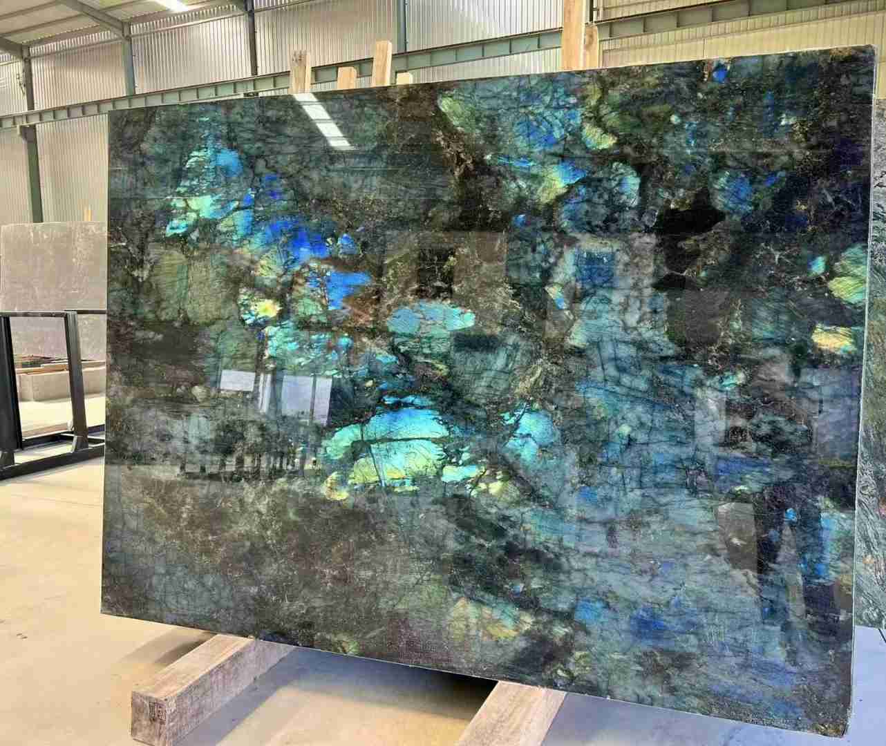 لوح جرانيت اللابرادوريت الأزرق الليموري لحوض المطبخ 3