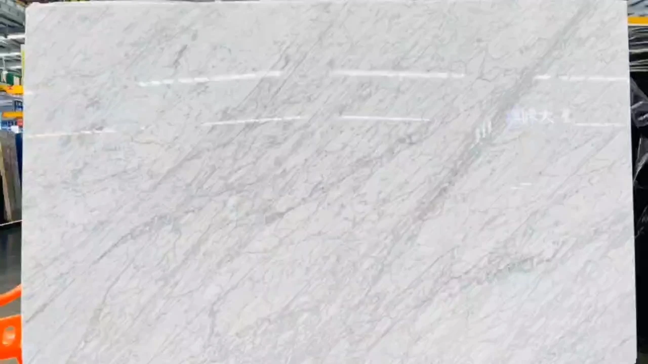 Lastra di marmo bianco italiano di Carrara per la decorazione d'interni 1