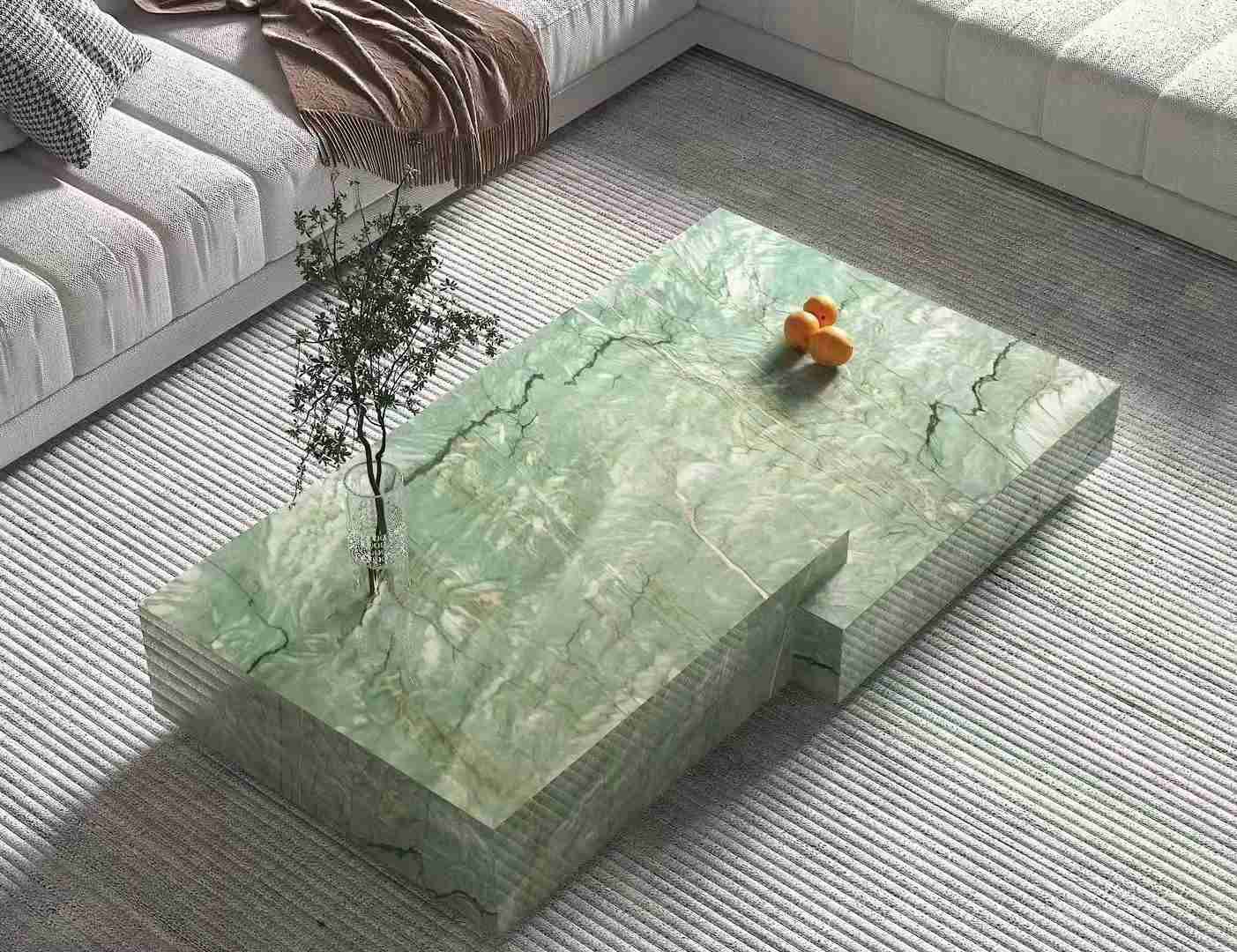 Dalle de quartzite vert botanique pour dessus de vanité de salle de bain 4