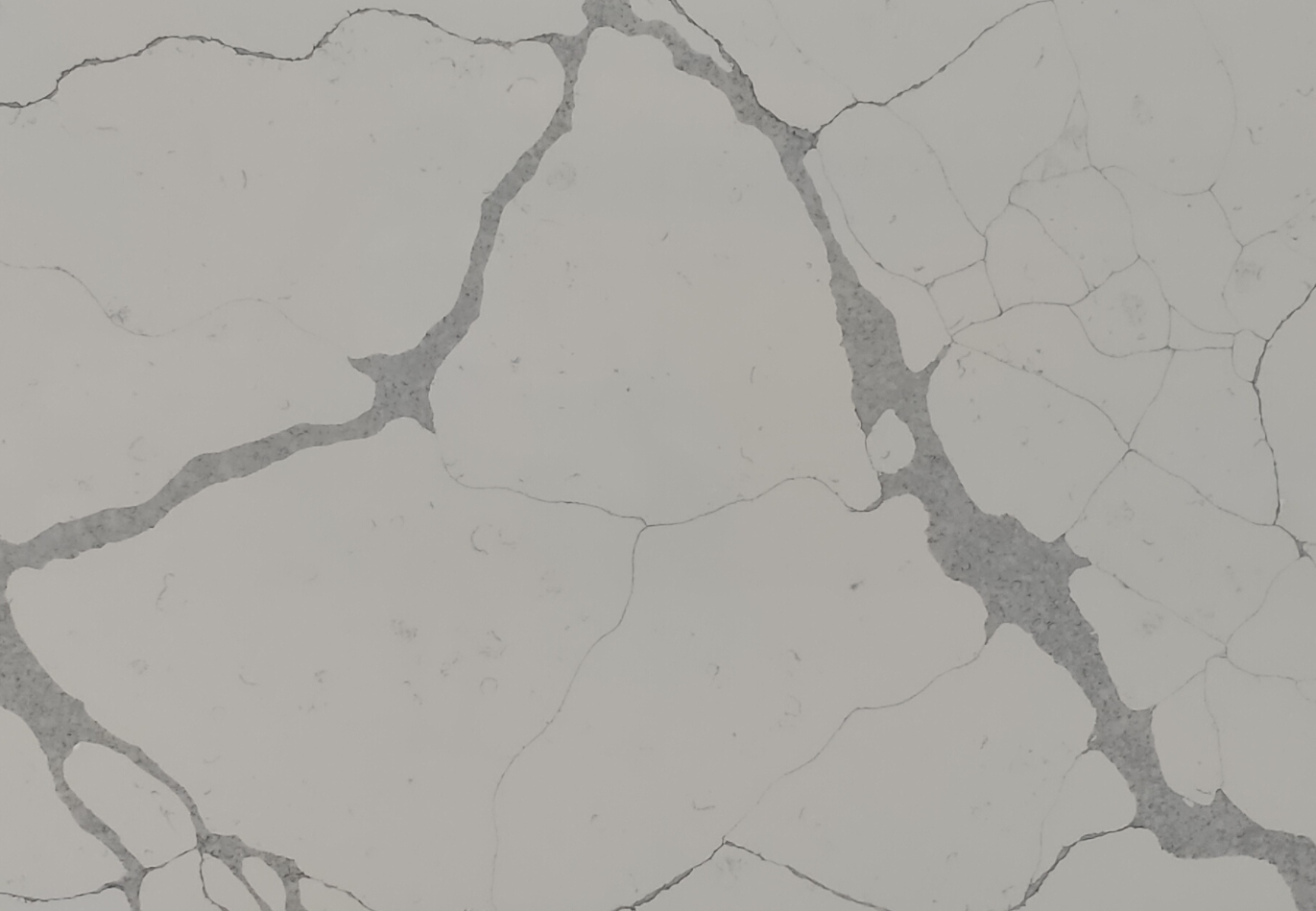6517 Lastre di quarzo artificiale bianco Calacatta con venature grigie 5