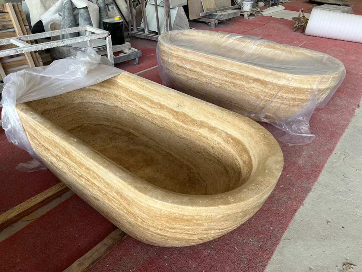 トラバーチン製バスタブのカスタマイズ 5