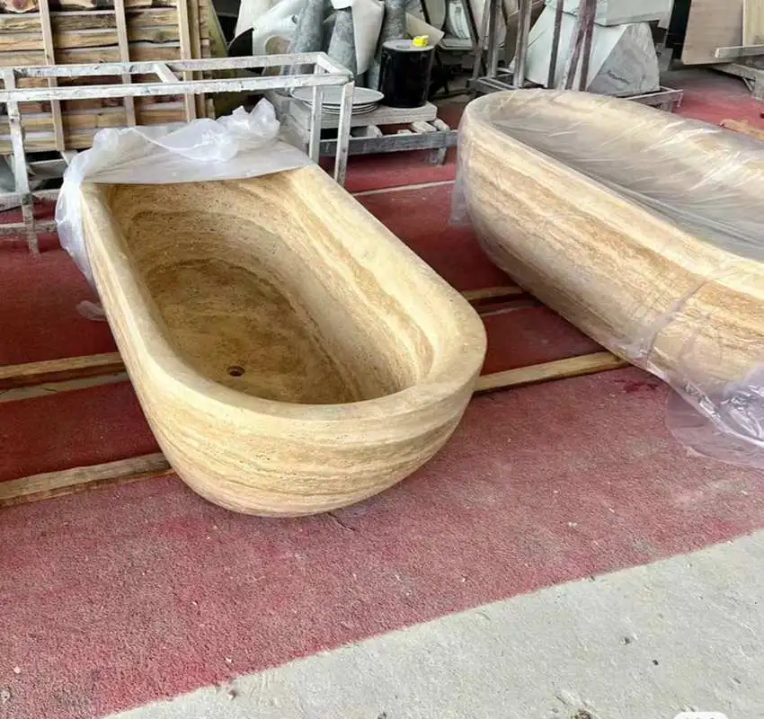 Travertine bathtub customization 1