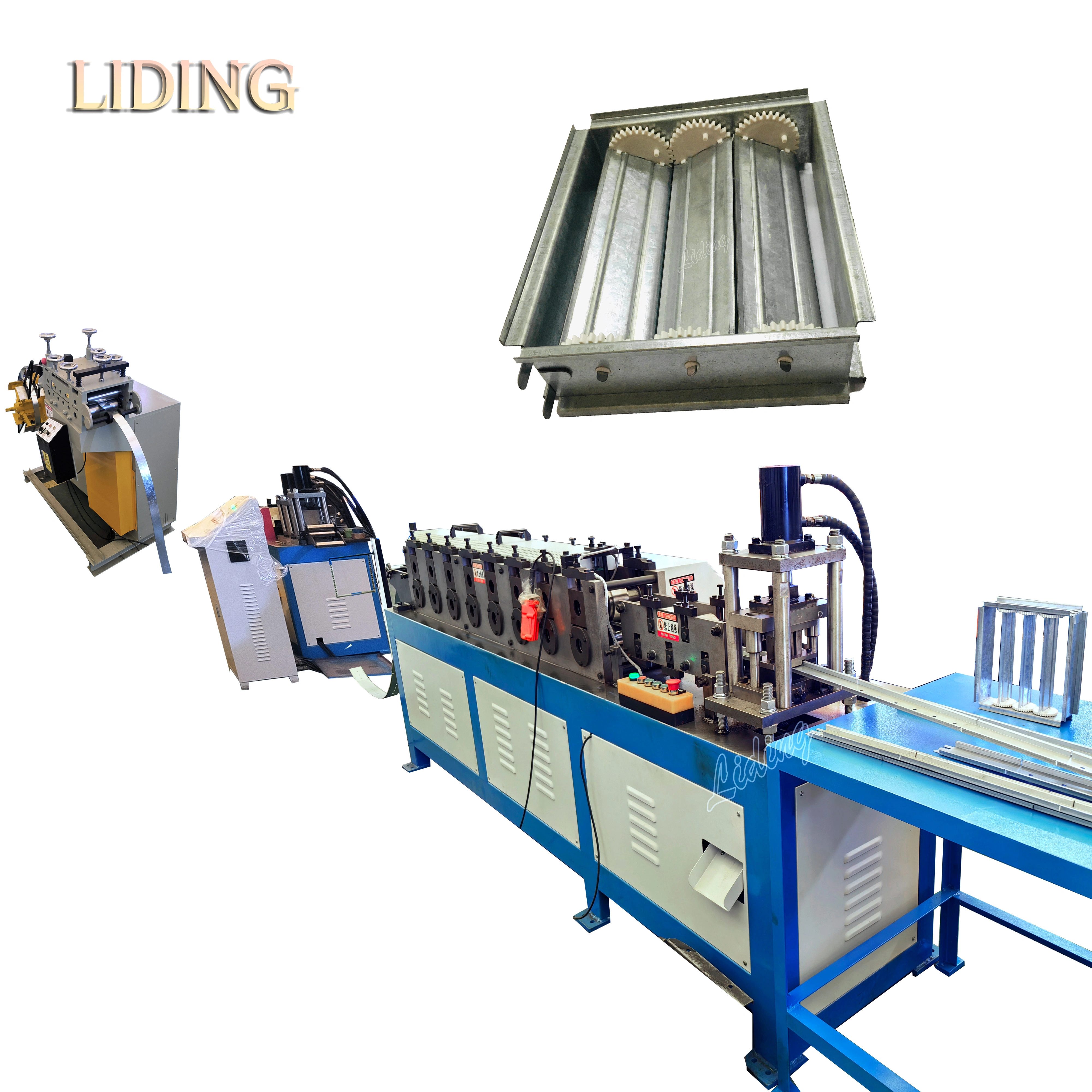 Motorised Smoke Fire Damper Frame Roll Forming Machine 1