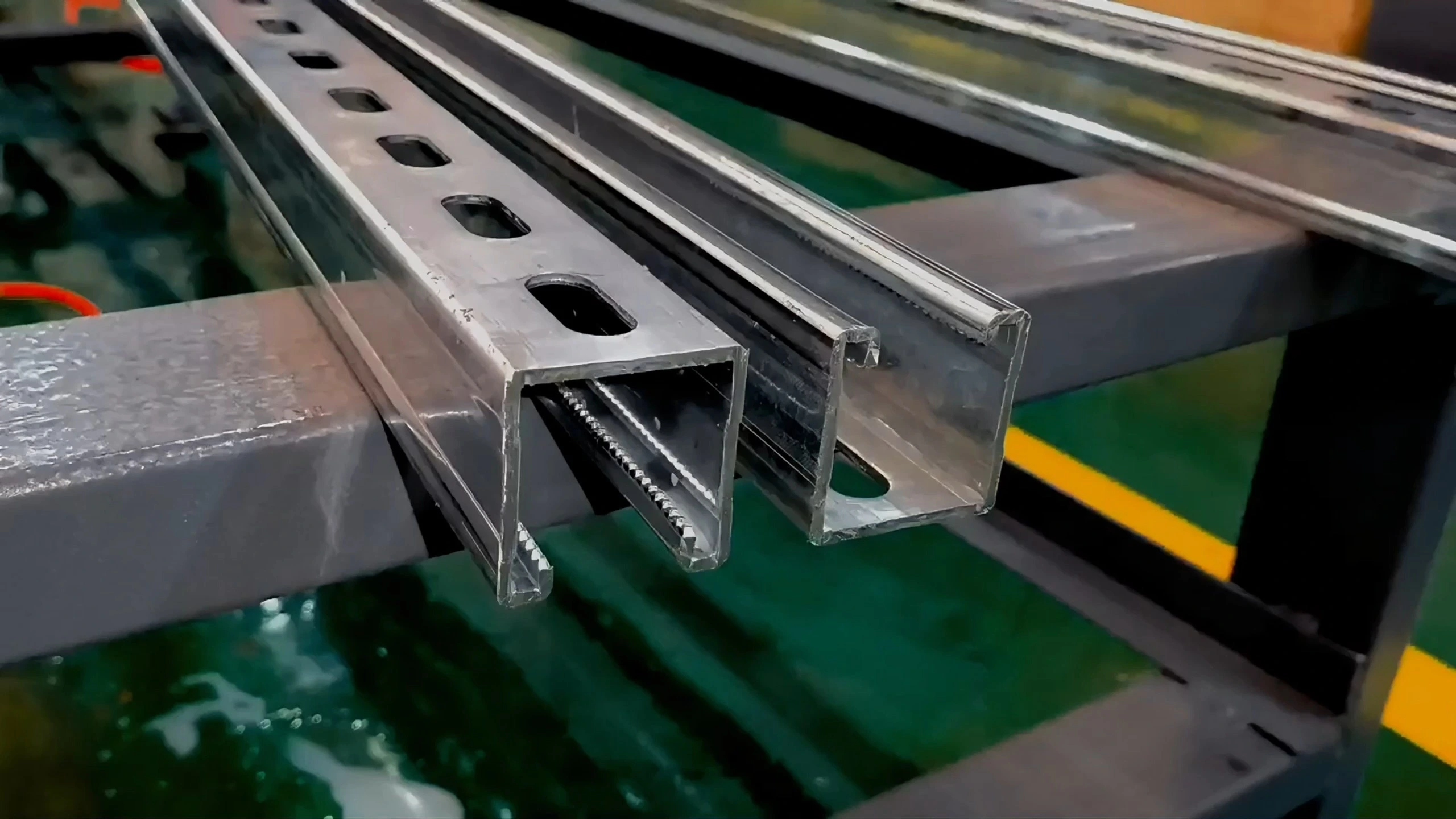 Solar Bracket U Channel Forming Machine HVAC Slotted Unistrut Channel Roll Forming Machine 1