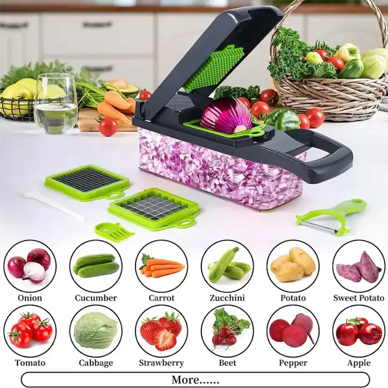 Hot Sell Kitchen Accessories Food Cutter Veggie Onion Chopper Mandoline Slicer Multifunctional Vegetable Cutter 3