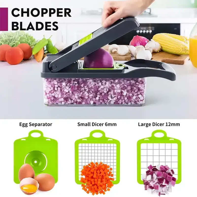 Hot Sell Kitchen Accessories Food Cutter Veggie Onion Chopper Mandoline Slicer Multifunctional Vegetable Cutter 7