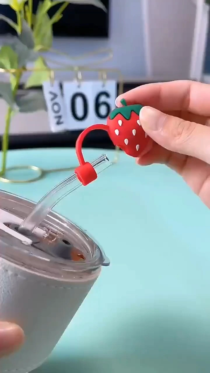 Accesorios para tazas reutilizables, tapa con pajita, cubierta con pajita, cubierta a prueba de polvo para puntas de pajita para beber1715926200527782 1