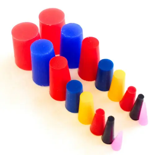 High Temp Silicone Tapered Plugs - Ideal for masking holes during powder coating
