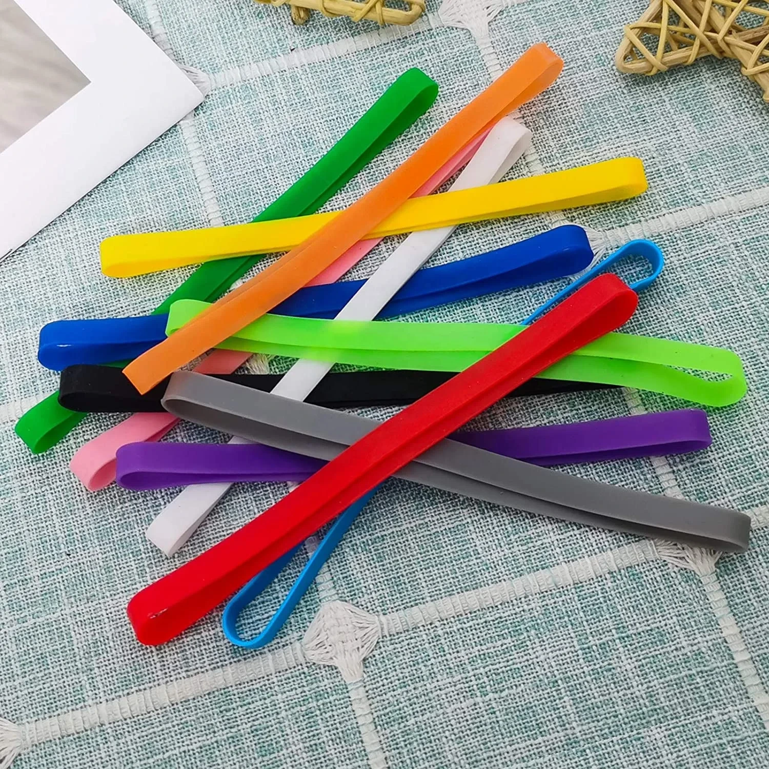 Bandas elásticas de silicona para embalaje | Colores y logotipo personalizados | Cantidad mínima de pedido: 1000 unidades 1