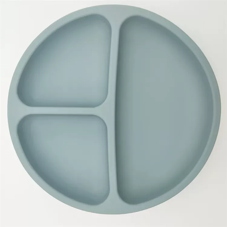 No placa de la succión del silicón de la categoría alimenticia del resbalón dividida para la placa de la succión del bebé de los niños del niño 1