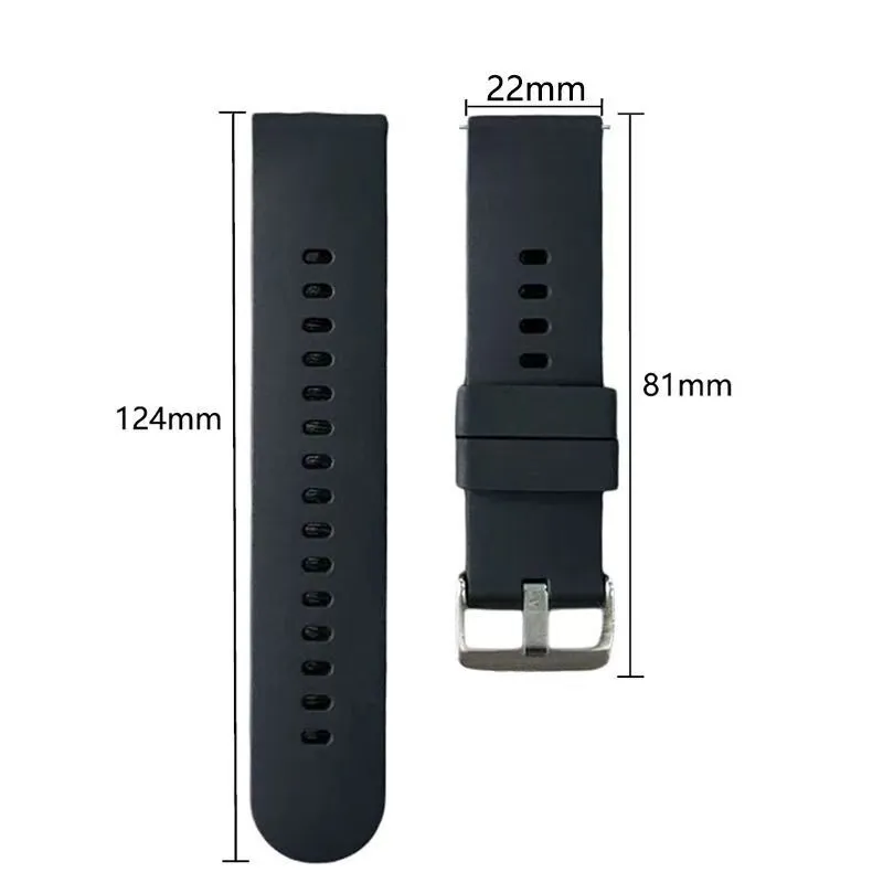 Universal smartwatch strap silicone 20mm 22mm suitable for multiple watch band 1