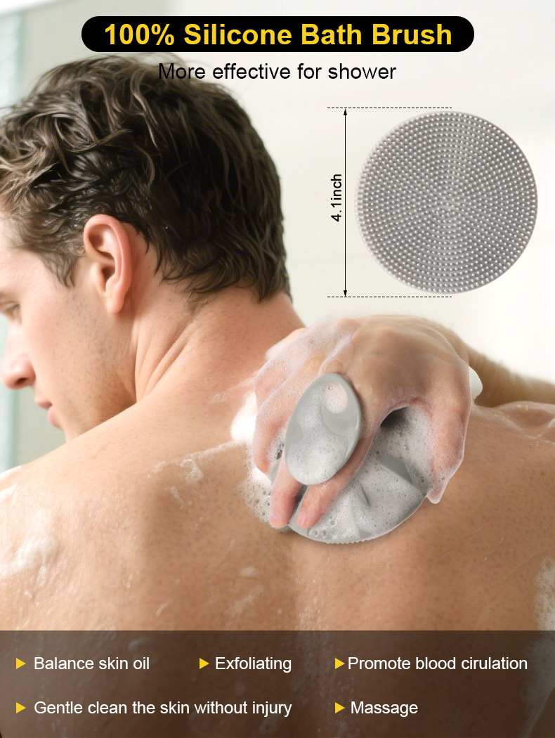 Soft Silicone Body Scrubber Shower Brush 3