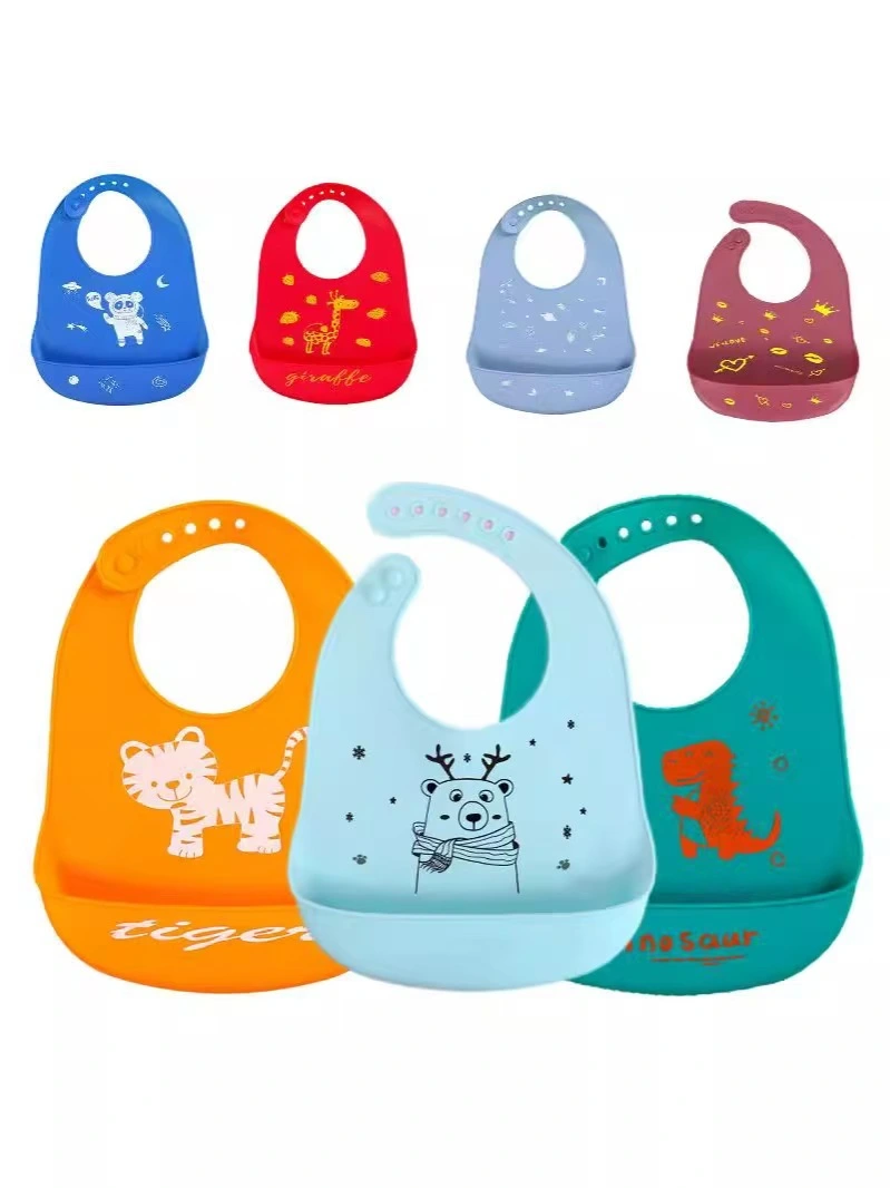 Custom silicone baby bibs with food catcher 1