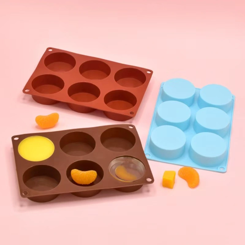 Cylinder Silicone Baking Mold Non Stick Baking Disc Mold for Woopy Pie, Egg Pan, Muffin, Candy 1