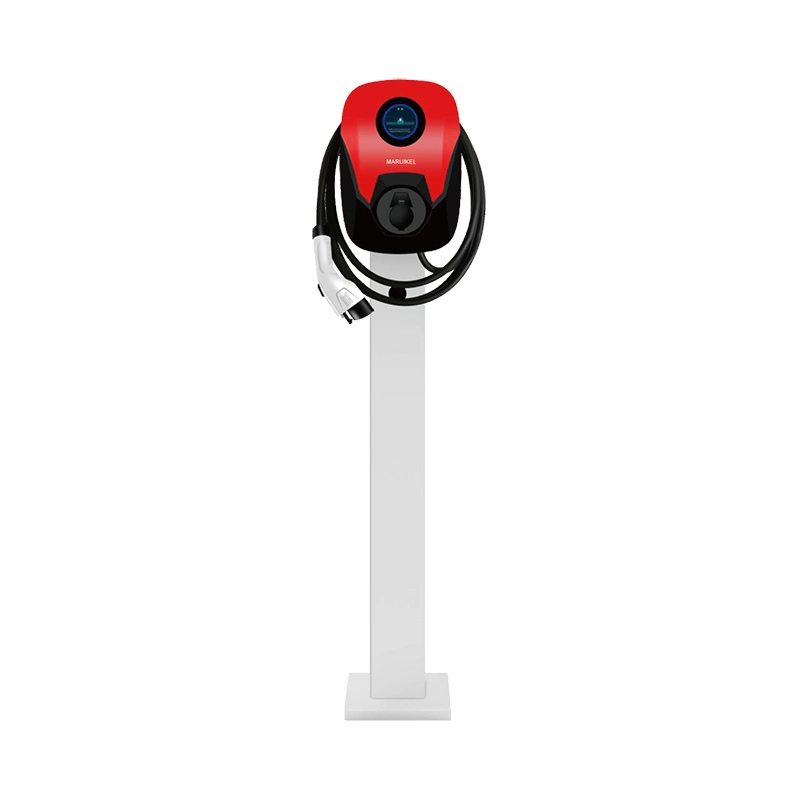 MARUIKEL ウォールボックス/床置き型 AC EV 充電器 3 インチ丸型 LCD ディスプレイ付き 明確で簡単な操作 1