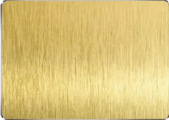 Golden Yellow Colored Stainless Steel Sheets Vacuum Plating HL Surface 1