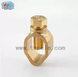 Brass Electrical Connector Wiring Groud Rod Clamps / earth rod clamp electrical wire clip for grounding connector 1
