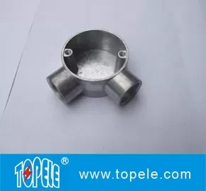 TOPELE 25 มม. / 32 มม. BS ท่อร้อยสายไฟฟ้าอลูมิเนียมชุบสังกะสีกล่องแยกวงกลมสำหรับอุปกรณ์ท่อร้อยสาย 1