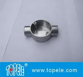 TOPELE 20mm / 25mm BS4568 / BS31 Electrical Two Way Circular Angle Aluminum Junction Box, Electrical Conduit Fittings 1
