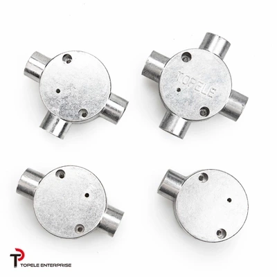 TOPELE 25MM Hot-Dipped Galvanized Aluminum Junction Box / Metal Conduit Box With BS4568 Standards/ 1