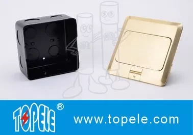 OEM Square Panel Copper / GFCI Receptacles Round Aluminum Aloy POP-up Type Floor Socket 1