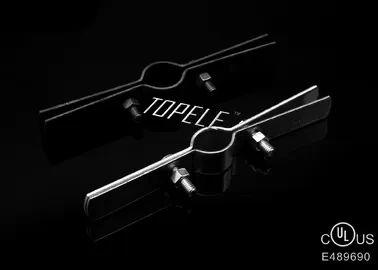 Black Steel Pipe Clamps Zinc Plated for Support Conduit / Tubing , UL Certificate 1