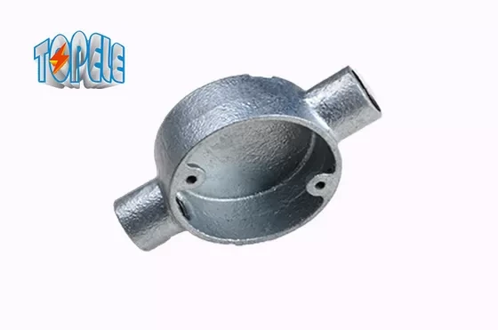 Malleable Cast Iron 2 way  BS4568 conduit  Circular Junction Box 1