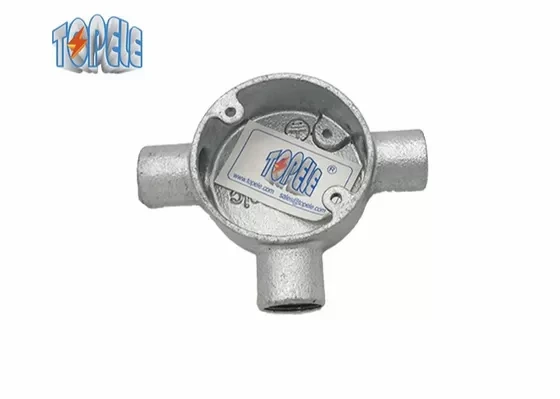 Oem Design Conduit Galvanized  Fittings Malleable IronTee  Circular Electrical Box 1
