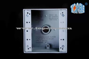 External Aluminum Weatherproof Junction Boxes , Two Gang Electrical Switch Box 1