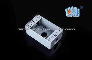 Boîtes électriques résistantes aux intempéries, boîtes de débouché simple à 3 trous en aluminium 1