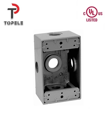 UL Listed Weatherproof Electrical Boxes Aluminum One Gang Outlet 1