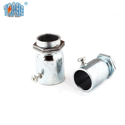 IEC 61386 Acero Terminal EMT Connector Electro Galvanized 1