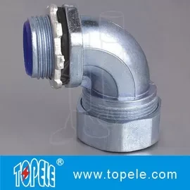 Liquid tight Flexible Conduit And Fittings steelConnector 90 Degree Angle 1