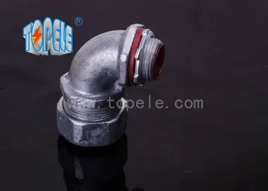 Liquidtight Flexible Conduit And Fittings , 90 Degree Angle Connector Malleable Iron 1