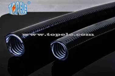 corrugated flexible conduit Grey / Black PVC Coated Electrical Galvanized Steel Flexible Pipe 1