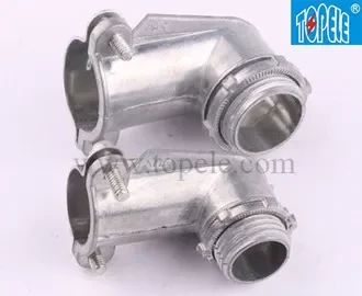 90 Degree Metal Zinc Flexible Conduit And Fittings Squeeze Angle Connectors1 1