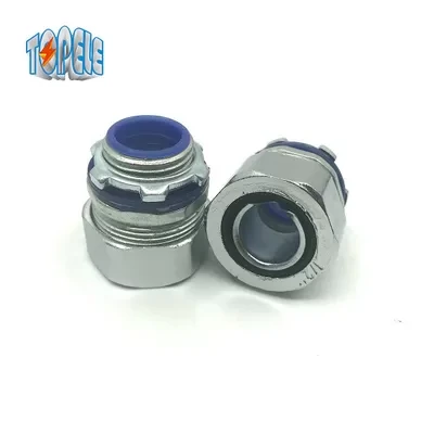 Zinc Straight 3/8 Liquid Tight Flexible Metal Conduit Connector 1