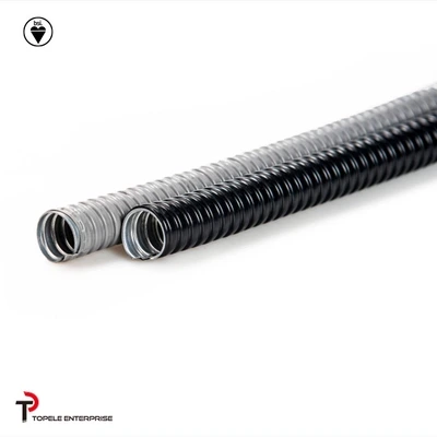 Electrical Galvanized Steel PVC Flexible Conduit And Fittings Grey 1