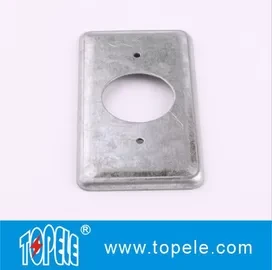 TOPELE 20C3 Rectagular Electrical steel cover  4*2,  with 1/2 knockout 1
