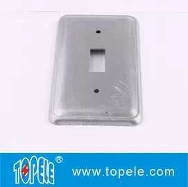 TOPELE 20C5 Galvanized Steel Rectangular Flat Blank Device Switch Covers for Toggle Switch 1