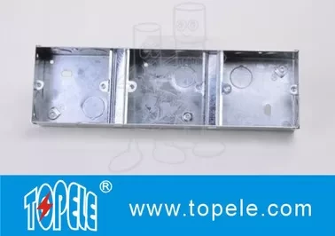 Steel BS4568 Terminal 1+1+1 Gang Box , Electrical Boxes And Covers Saudi Arabia Market 1