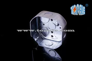 1-7/8 Deep 4â Octagon steel GalvanizedConduit Boxes , Draw construction , tWith five 1/2 and four 3/4 KOS 1
