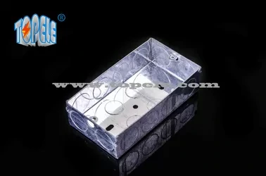 BS4568 Steel Two Gang GI Electrical Boxes And Covers For Metal Outlet Devices 1