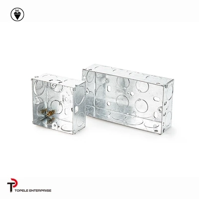 25mm,35mm Steel BS4568 GI Box / Terminal One Gang GI Box, Electrical Boxes And Covers 1