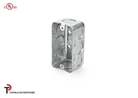 2 Inch x4 Inch / US Standard Pre-Galvanized Steel Switch Device Rectangular Conduit Boxes / Electrical Conduit  Boxes 1