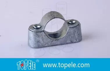 BS31 / BS4568 Conduit Fittings 20mm Malleable Iron Heavy Duty Distance Saddle With Base 1
