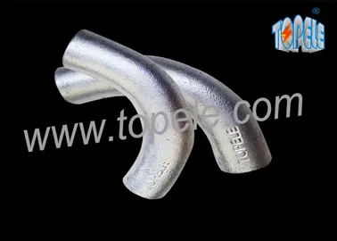 BS4568 Galvanized Steel Pipe Malleable Iron Channel Intersection Elbow 20mm / 25mm 1