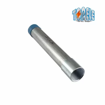 BS 4568 Galvanised Metal Electrical Conduit Pipe With Screwed Ends And Caps 1