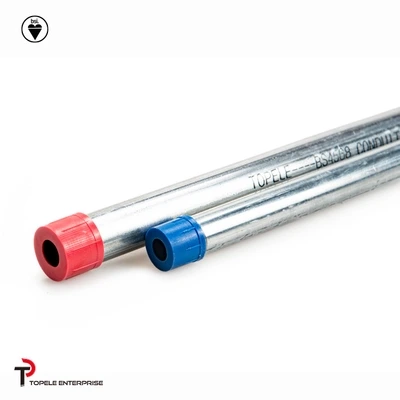 Galvanized Steel BS4568 Conduit / BS4568 TUBE / GI PIPE With Protection Cap 1